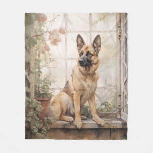 Beautiful German Shepherd Fleece Blanket