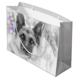 Beautiful German Shepherd Holiday Gift Bag