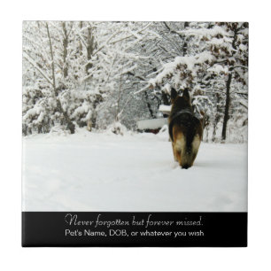 Beautiful German Shepherd Memorial Ceramic Tile