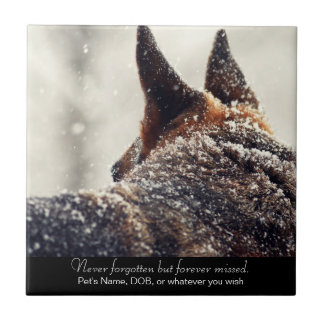 Beautiful German Shepherd Memorial Ceramic Tile