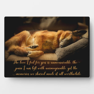 Beautiful German Shepherd Pet Memorial Plaque