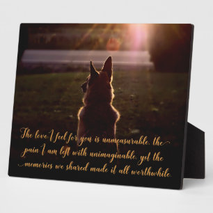 Beautiful German Shepherd Pet Memorial Plaque