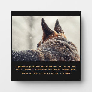 Beautiful German Shepherd Pet Memorial Plaque