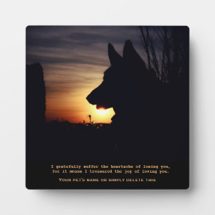 Beautiful German Shepherd Pet Memorial Plaque
