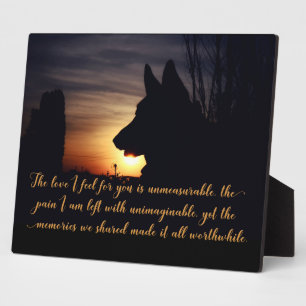 Beautiful German Shepherd Pet Memorial Plaque