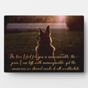 Beautiful German Shepherd Pet Memorial Plaque