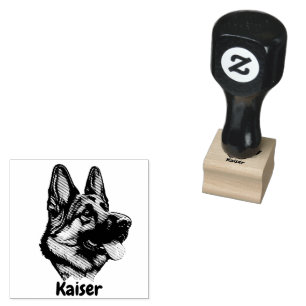 Beautiful German Shepherd Rubber Stamp