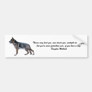 Beautiful German Shepherd Sticker with Poem