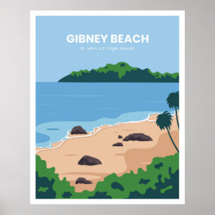 Beautiful Gibney beach Poster