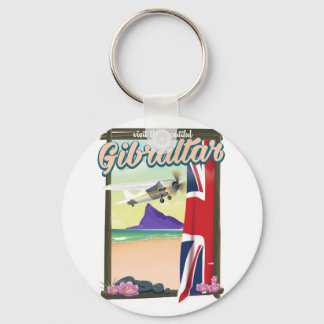 Beautiful Gibraltar Travel poster Key Ring