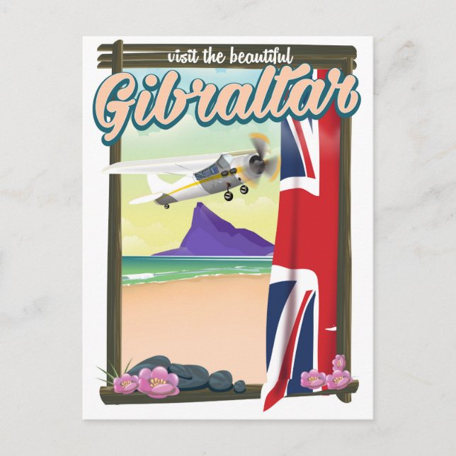 Beautiful Gibraltar Travel poster Postcard (Front)