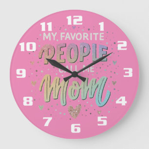 Beautiful Gift for Blessed mum love from family Large Clock