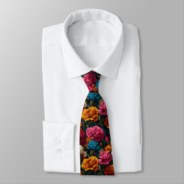 Beautiful Gifts For Dad Carnation Floral Tie (Tied)