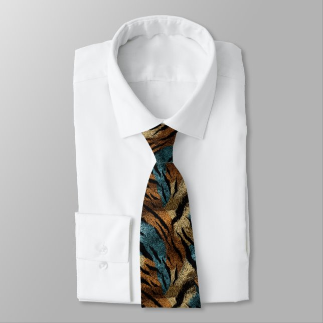Beautiful Gifts For Men Tiger Skin Tie (Tied)