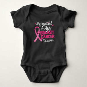 Beautiful Gigi Great Grandma Breast Cancer Baby Bodysuit