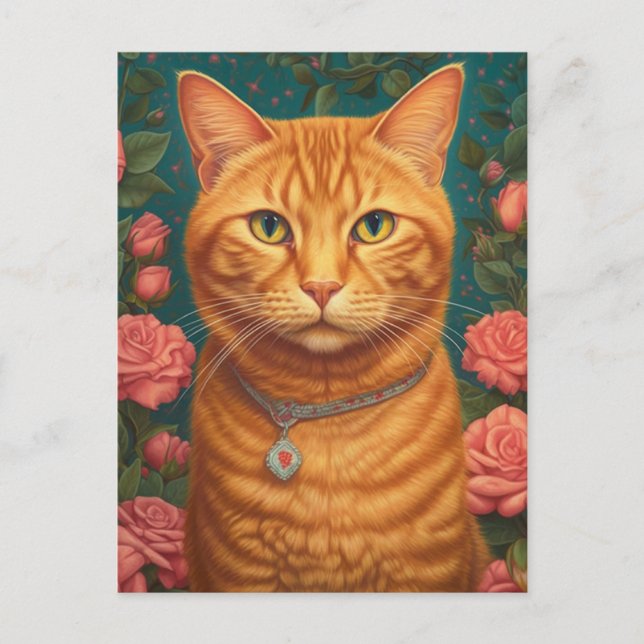 Beautiful Ginger Cat Postcard (Front)