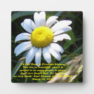 Beautiful Gionna Plaque w/ daisy