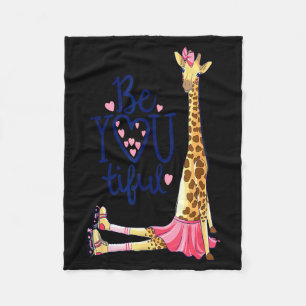 Beautiful Giraffe _ Inspire Be You Giraffe Animal Fleece Blanket