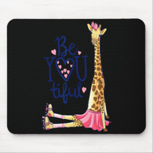 Beautiful Giraffe _ Inspire Be You Giraffe Animal Mouse Mat