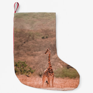 BEAUTIFUL GIRAFFE SMALL CHRISTMAS STOCKING