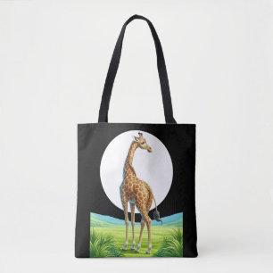 beautiful giraffe tote bag