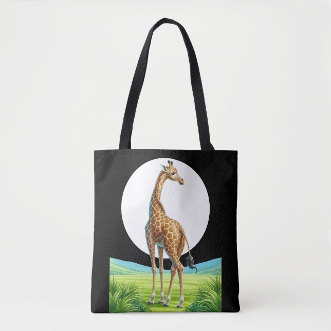 beautiful giraffe tote bag (Front)