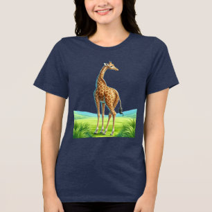 beautiful giraffe Tri-Blend shirt