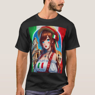 BEAUTIFUL GIRL ANIME AT THE COLISEUM OF ROME, ITAL T-Shirt