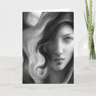 BEAUTIFUL GIRL ART BLANK CARD