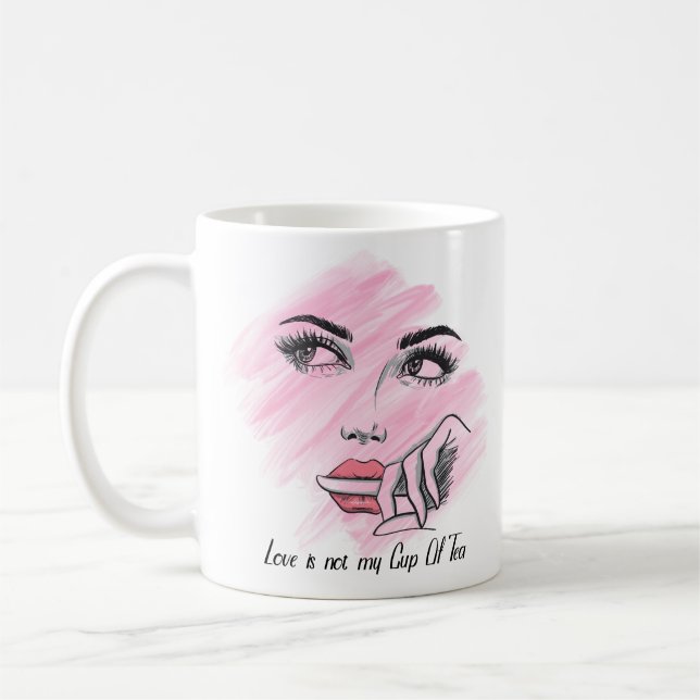 Beautiful Girl Face  Coffee Mug (Left)