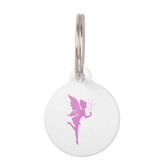Beautiful girl fairy silhouette pet tag (Front)