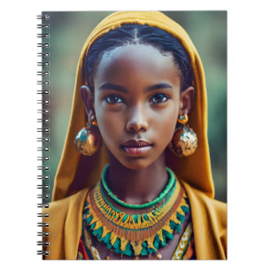 beautiful girl from Central African ethnicity, Her Notebook