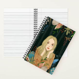 Beautiful Girl IIlustration Notebook 