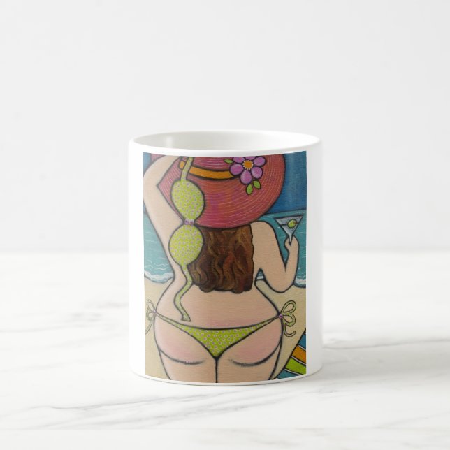 Beautiful Girl in Bikini Coffee Mug (Center)