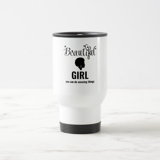Beautiful Girl Inspirational Afro Mug (Center)