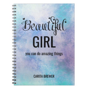 Beautiful Girl Inspirational Notebook