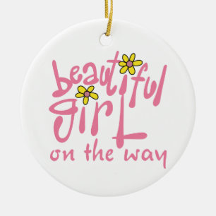 Beautiful Girl On The Way Ceramic Tree Decoration