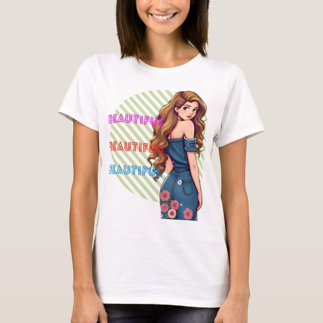 Beautiful girl print  T-Shirt (Front)