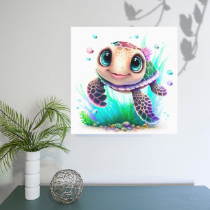Beautiful Girl Turtle  Canvas Print