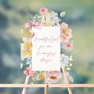 Beautiful Girl You Can Do Amazing Things Acrylic Sign