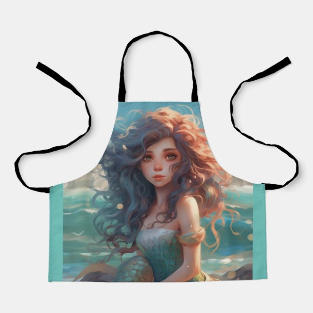 Beautiful Girl's print Apron (Front)