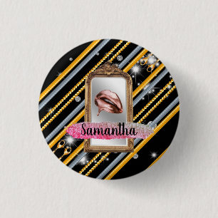 Beautiful Girly Gift Elegant Chic Custom 3 Cm Round Badge