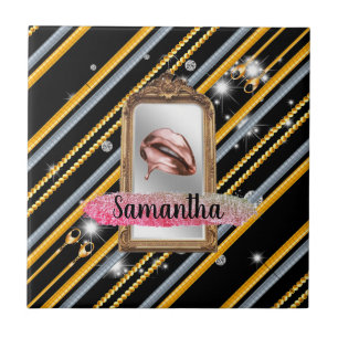 Beautiful Girly Gift Elegant Chic Custom Tile