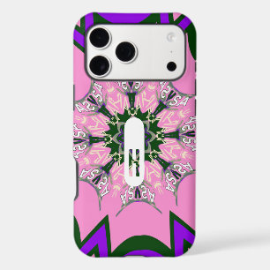 Beautiful girly trendy monogram floral pattern diy