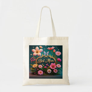 Beautiful glam mother's day flowers tote bag