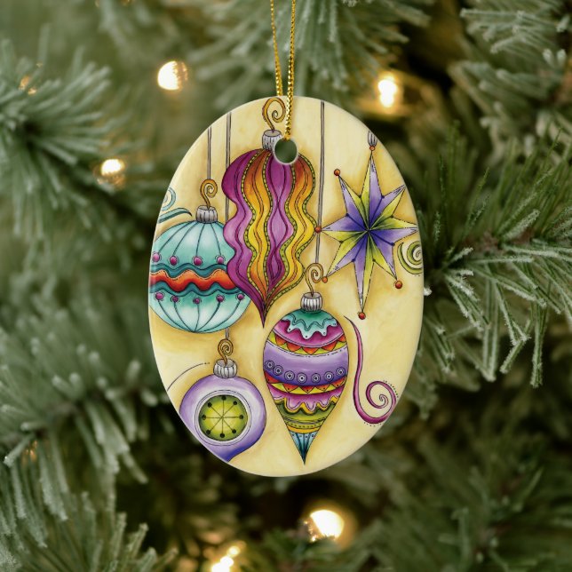 Beautiful Glass Colourful Christmas Ornaments (Tree)