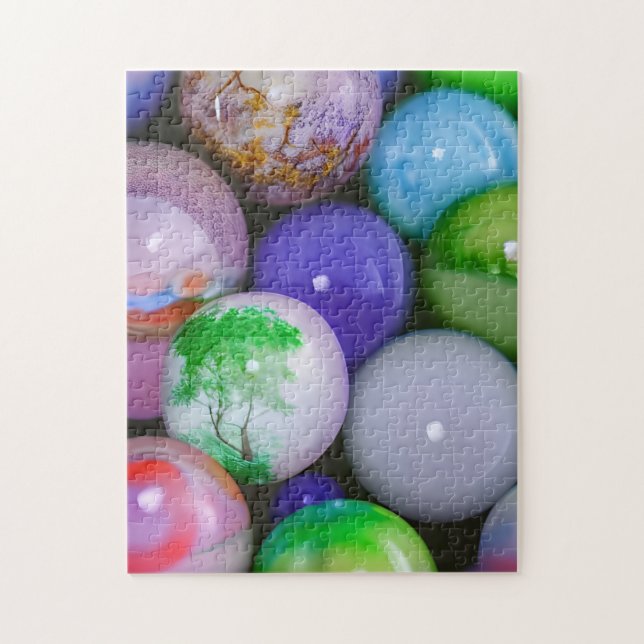 Beautiful Glass Marbles - Calm Colours Relaxing Jigsaw Puzzle (Vertical)