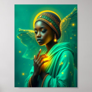 Beautiful Glowing Angel Poster
