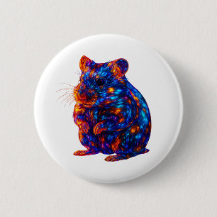 Beautiful Glowing Hamster Art 6 Cm Round Badge