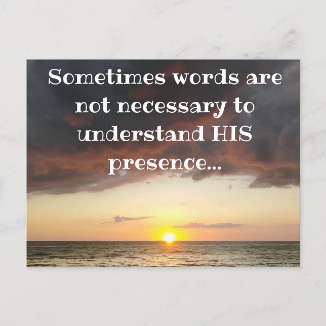 Beautiful God Inspiration Ocean Sunset Postcard (Front)